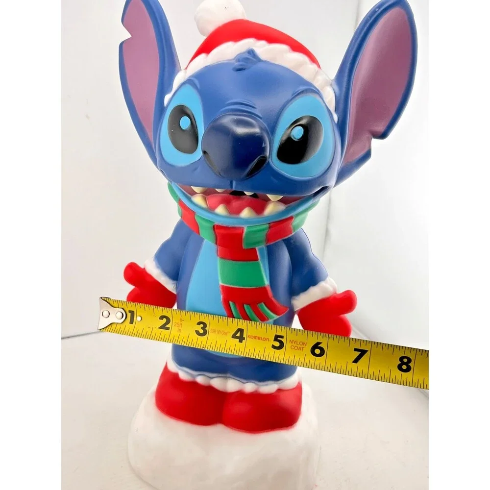 DISNEY Stitch Santa Christmas Light Up Blow Mold 12” Gemmy Holiday In/Out WORKS